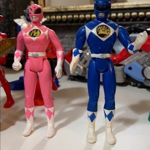 Power Rangers Blue & Pink 4” Action Figures Saban